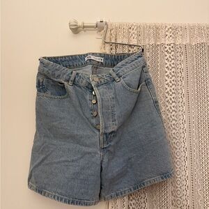 Zara High Waist Denim Shorts